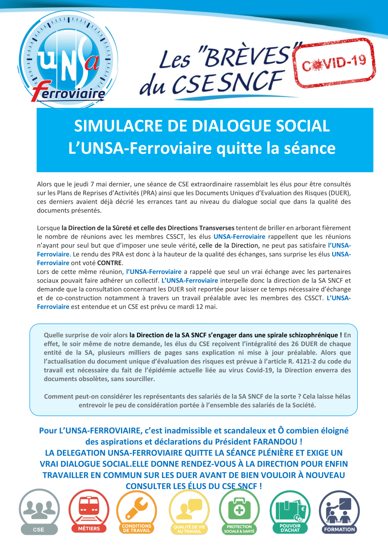 CSE SNCF SA - UNSA-Ferroviaire