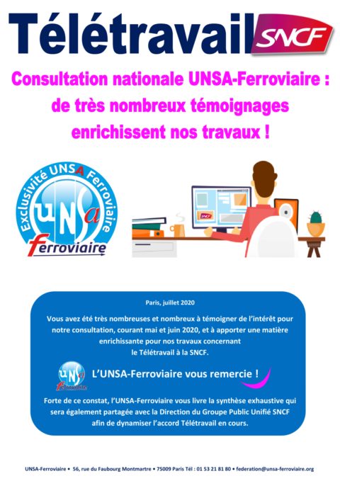 Télétravail - UNSA-Ferroviaire