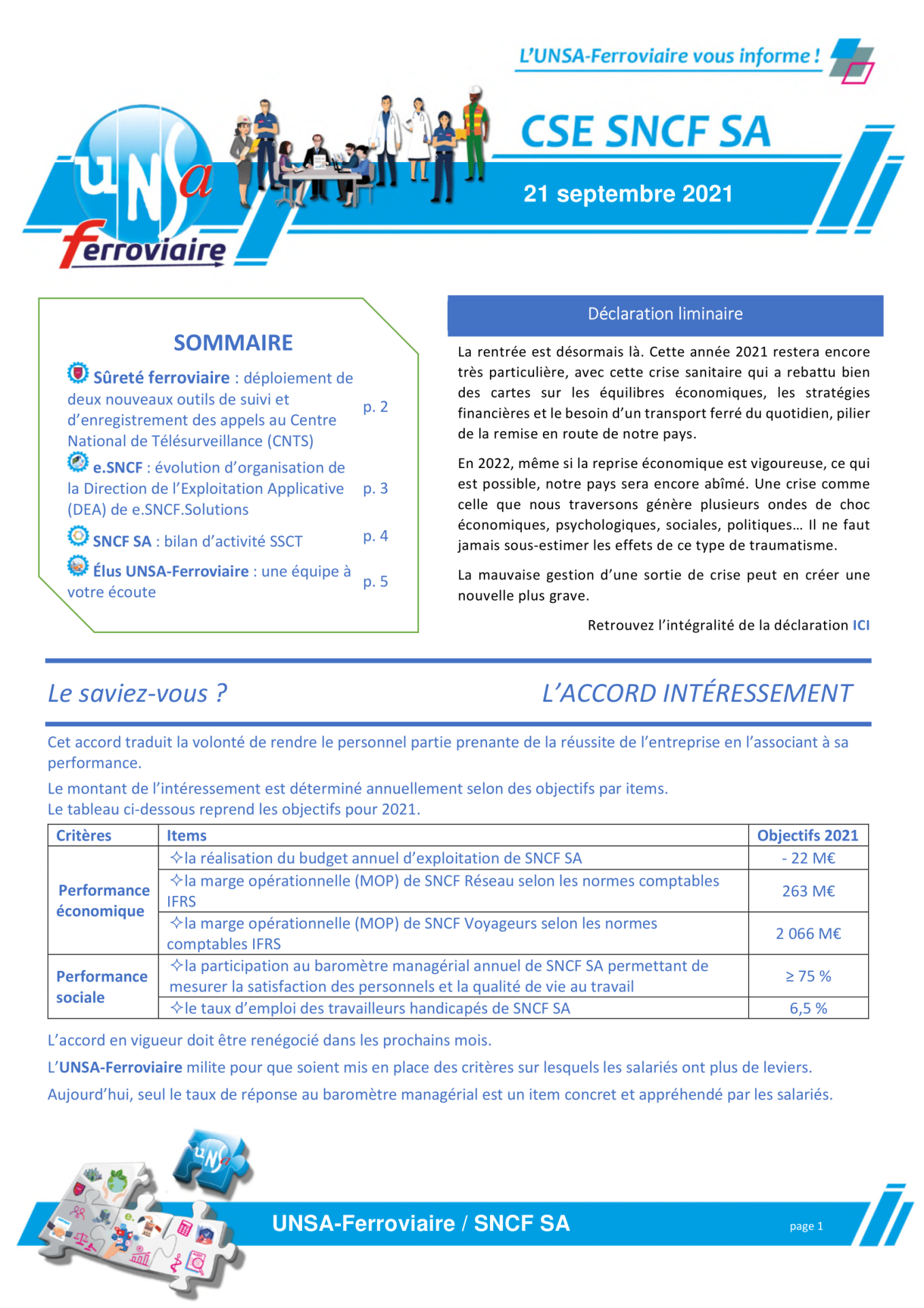 CSE SNCF SA - UNSA-Ferroviaire