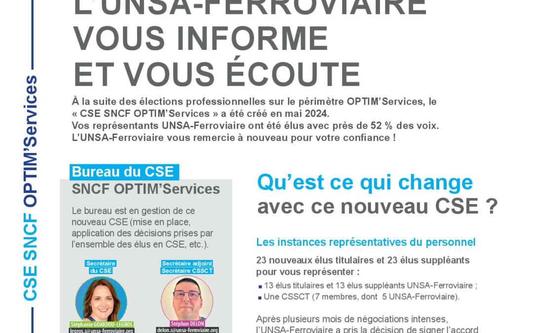 CSE OPTIM’SERVICES SNCF